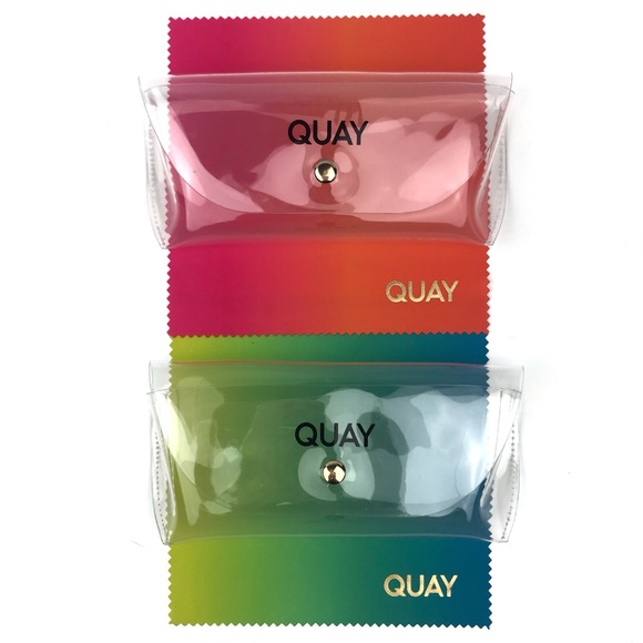 QUAY On The Radio Sunglasses Purple Frame Purple Gradient Lens Cat Eye NWT - Picture 12 of 14